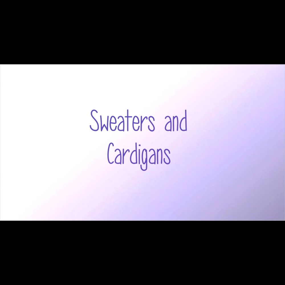 Sweaters and cardigans section